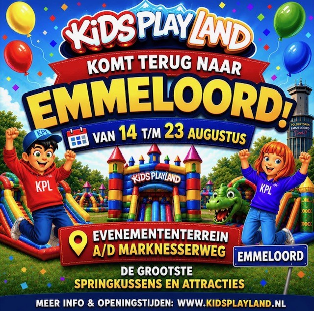 Kids-Playland  14-23 augustus evenemententerrein Emmeloord
