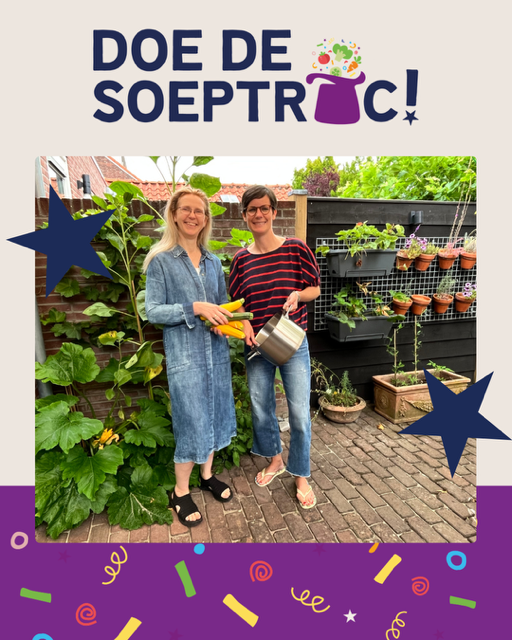 “Doe de SoepTruc! ” op Pieperfestival in Emmeloord; koken met groenten die anders verspild worden.