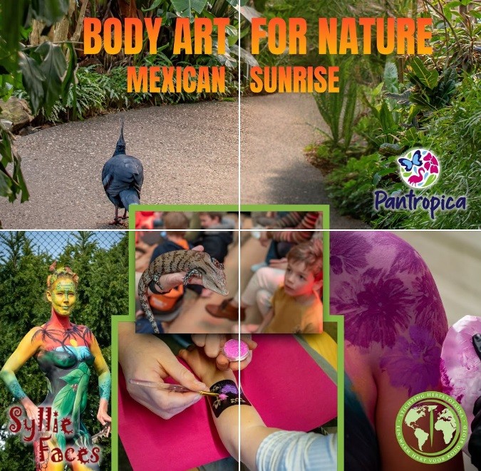 27 september in Pantropica: Body Art For Nature (bodypaint) met thema Mexican Sunrise